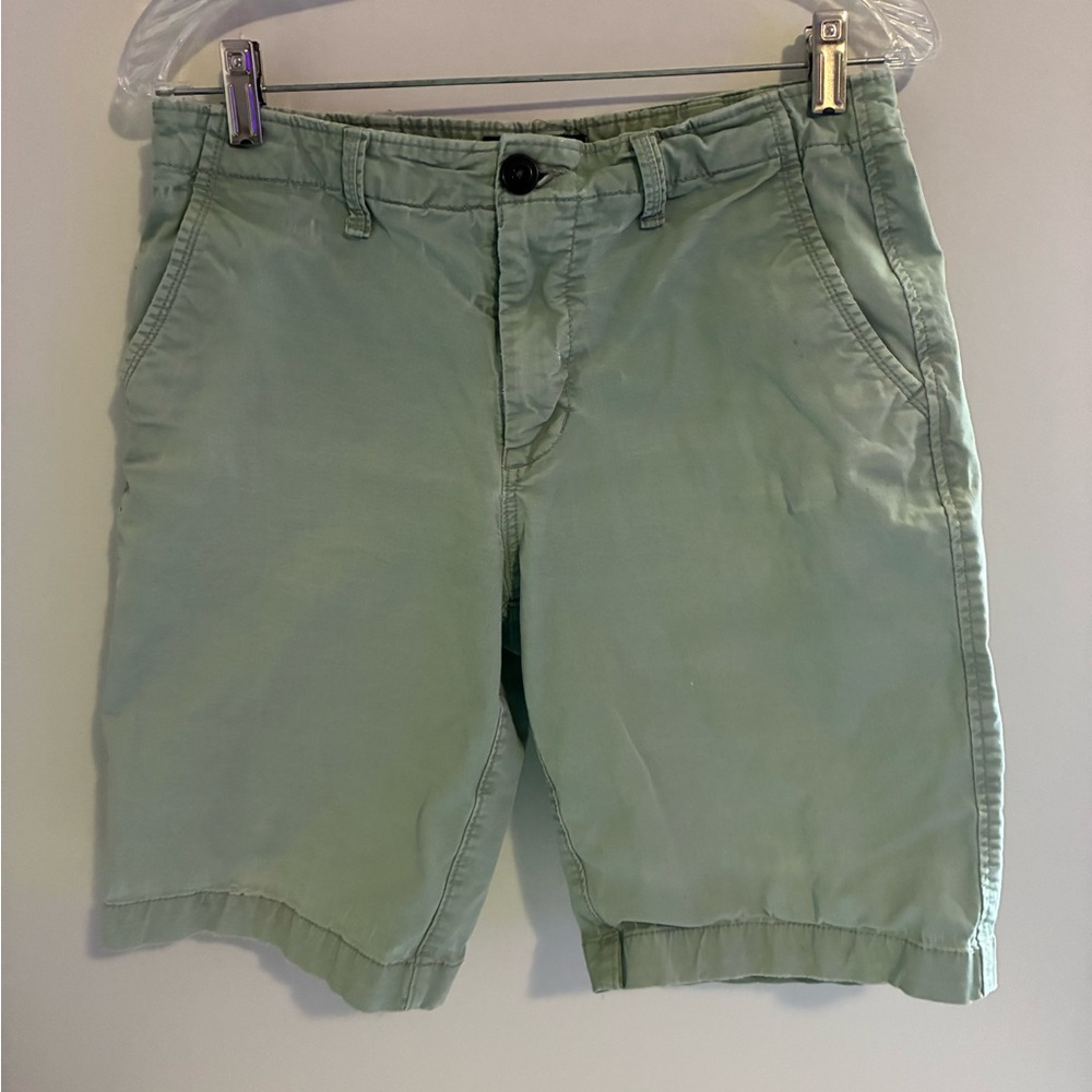 Aeropostale Mens Light Green  Flat Front Classic Shorts Size 31” X 11”